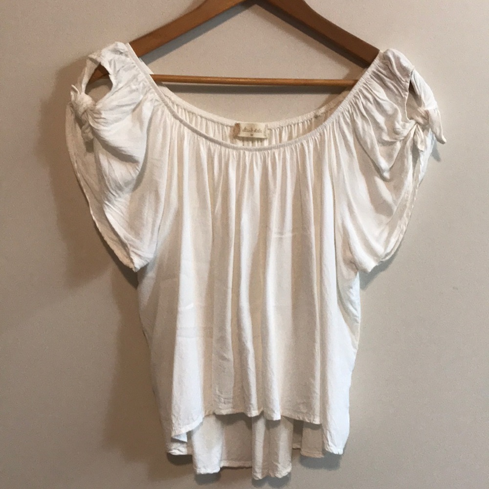 Flowy white summer top